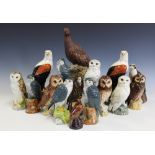 A collection of fourteen Royal Doulton Whyte & Mackay whisky bottles modelled as birds, to include,