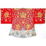 A 19th century Chinese Qing dynasty ladies kesi robe, Chang Fu,