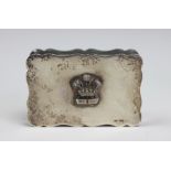 A silver royal wedding box, Birmingham 1908,