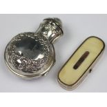 A Victorian silver scent bottle case and glass scent bottle and stopper, Levi & Salaman,