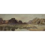 Fleming, Watercolour, Sheep in a river landscape, Signed E? Fleming and dated 10/12/03, 12.