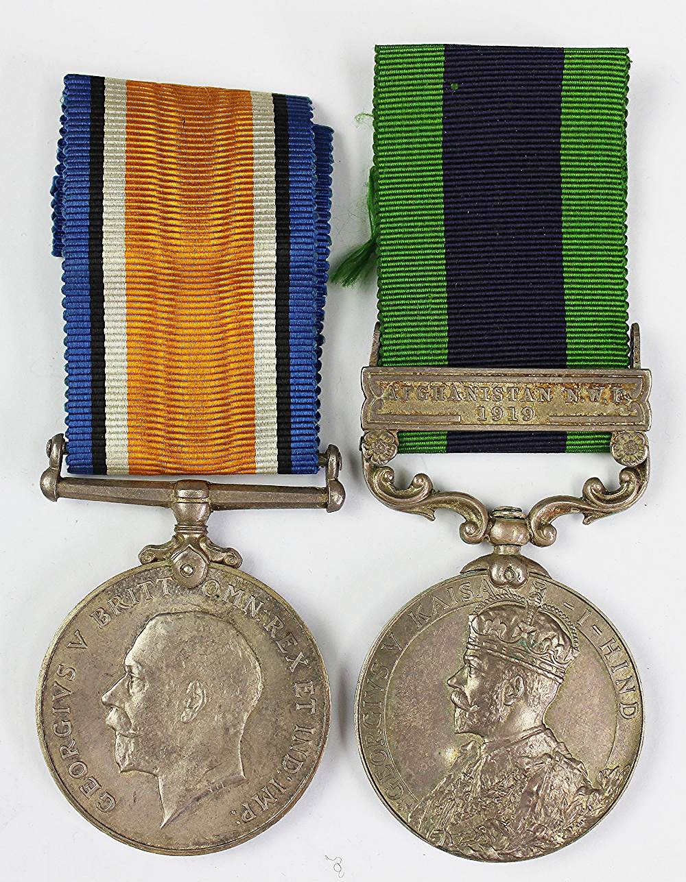 A World War One British War Medal and India General Service Medal 1909 pair to Lieut C. E.