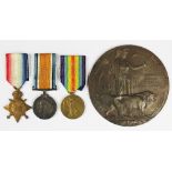 A World War One trio and death plaque to 13011 Pte E.