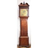 A George III eight day oak longcase clock,