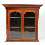 A Victorian mahogany two door hanging display cabinet,