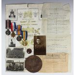 A World War I Military Medal group of four to 2081 Cpl James Henry Amson Royal Engineers,