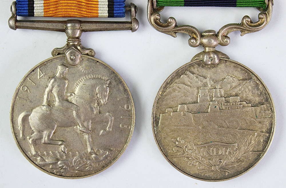 A World War One British War Medal and India General Service Medal 1909 pair to Lieut C. E. - Image 3 of 5