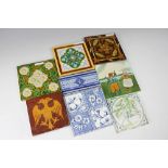 A collection of Victorian tiles, to include; a Richards tile decorated with Dutch children, 15.