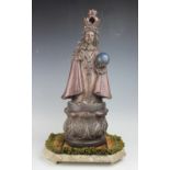 A painted composition figure of the Infant Jesus of Prague,