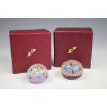 Two limited edition Scottish Perthshire glass paperweights comprising;
