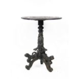 A late 19th century Anglo - Indian carved hardwood occasional table,