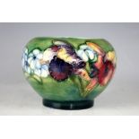 A Moorcroft Orchid pattern vase, of globular shape,