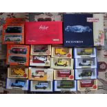 A mixed collection of die-cast and model vehicles, comprising Lledo, Corgi, Oxford die-cast, NewRay,