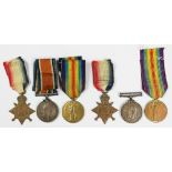 Two World War I trios, comprising 1914-15 Star, BWM and VM, to 13112 Pte C. T.