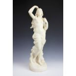 A 19th century Copeland Parian figure of a nude by Louis Auguste Malempre, impressed marks verso,