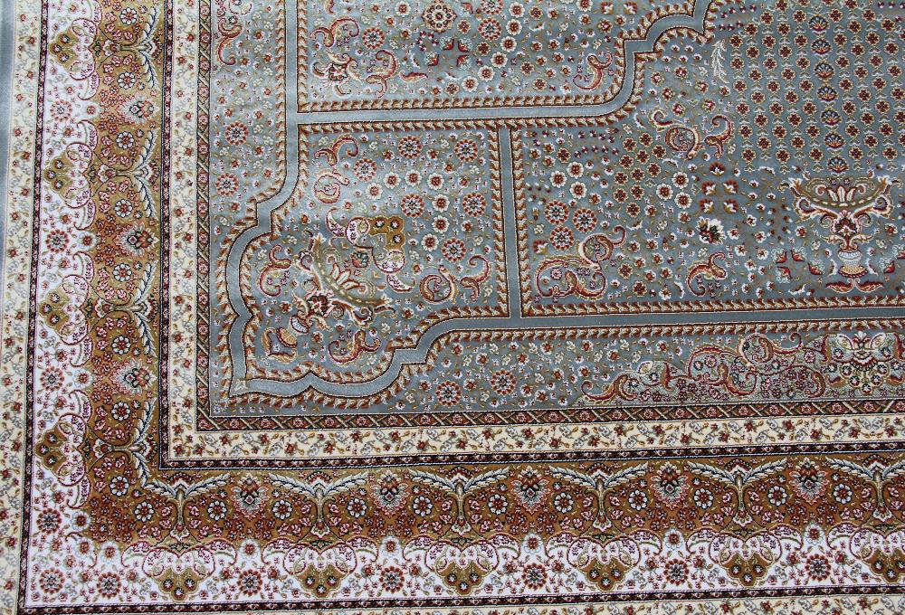 A Kashmir bamboo silk rug, - Image 2 of 2