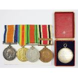 A World War One and Two medal group of four to 53144 Sjt F. Hann, Suff.