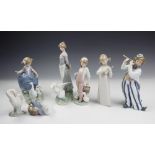 Six Lladro figural groups comprising model No's; 5659, 5503, 6022, 0-70, 1-27 and 4895,