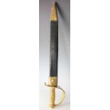 A M1841 type Ames naval cutlass or short sword, with 46cm blade,