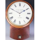 A 19th century mahogany fusee drop dial wall clock,