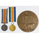 A World War One pair and death plaque to 28110 Sjt E Boon, Ches R, comprising BWM, VM and plaque,