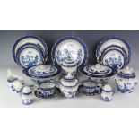 A large quantity of Booths 'Real Old Willow' pattern dinner wares to include two tureens and covers,