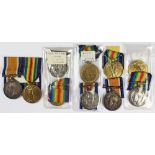 Five World War I pairs, BWM and VM, comprising, 9901 Pte H. Jackson N.