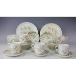 A Victorian part tea service comprising; eight teacups and eleven saucers, eleven plates 15.
