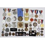 A selection of early 20th George V and World War I civilian medals, Coronation medals,