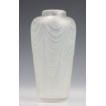 An Andrew Sanders and David Wallace iridescent glass vase, with opaque 'swag' detailing,