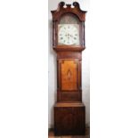 A George III oak and mahogany eight day longcase clock, the 35.