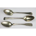 Two Irish silver Old English pattern spoons, 1784 & 1791, 18.