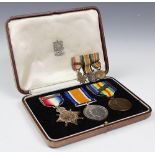 A World War One British Expeditionary Force medal trio to 9946 Captain C. W.