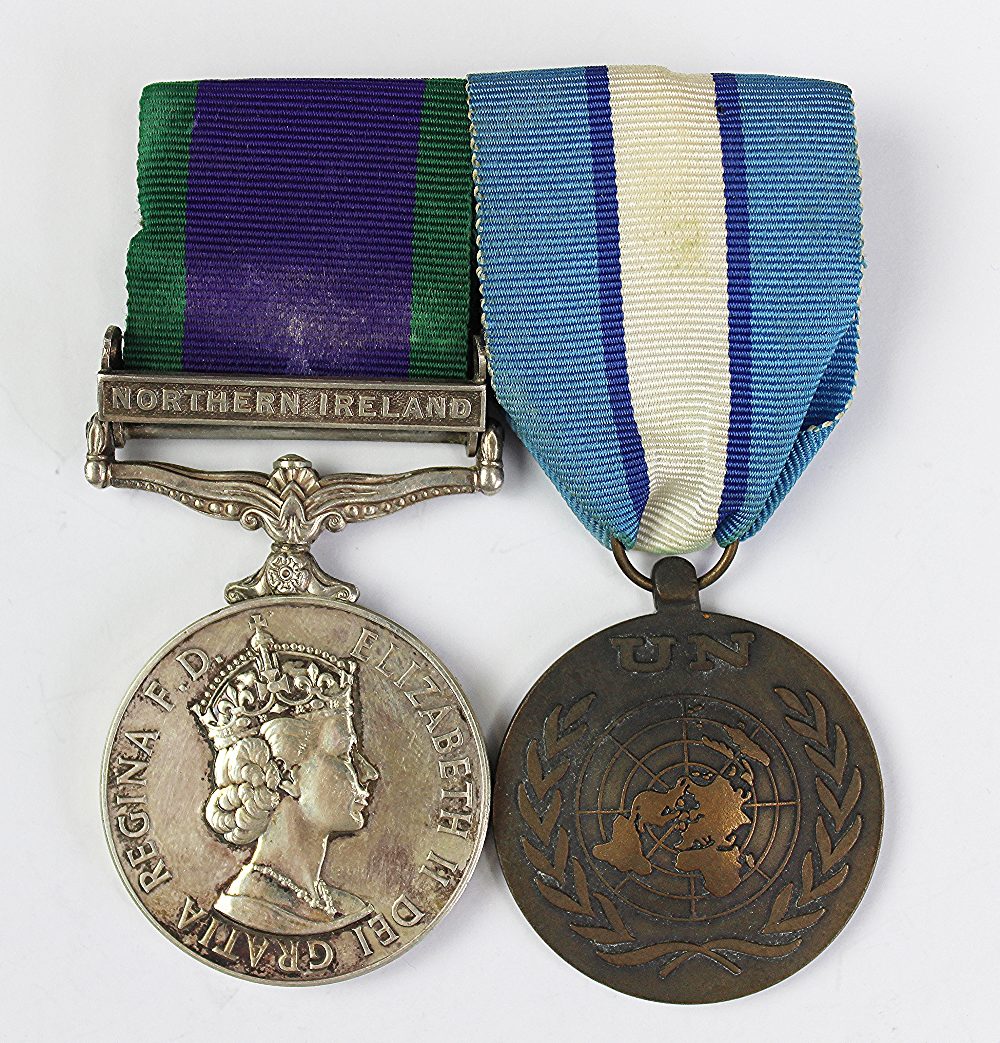 A General Service Medal 1962 and UN Medal pair to 24269260 KGSM J.