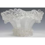 A late Victorian Stuart & Sons clear glass bowl,