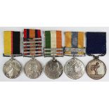 A Sudan 1896-1898 Medal group of five, to 5311 Pte Michael Cannon 2nd Batt Lanc Fusiliers,