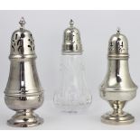 A George VI silver sugar caster, Lanson Ltd, Birmingham 1951, 16cm high, 3.