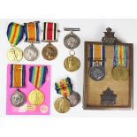 Five World War I pairs, BWM and VM, comprising, 696817 Pte J. W.