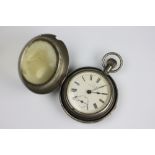A World War II prisoner of war 'escape' pair cased pocket watch,