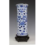 A Chinese sleeve vase, four character 'Kangxi Nian Zhi' mark to underside,