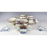 A collection of assorted ceramics and glassware to include a George III Derby Duesbury part tea