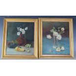 EWL - English 20th century, Pair of oils on canvas,