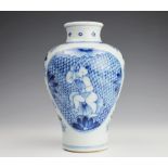 A Chinese blue and white vase,