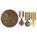 A World War One trio and death plaque to 16336 Pte S.