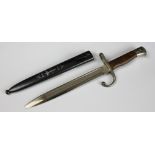 A miniature World War I bayonet paper knife, 'Le Petit Belge',