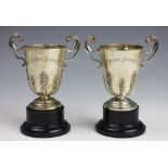 A pair of silver trophies, Alexander Clark & Co Ltd, Birmingham 1926,