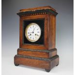 A 19th century French rosewood eight day mantle clock,
