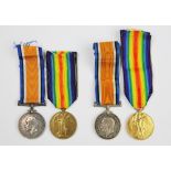 A World War I medal pair to 32137 Pte J Adams Norf.