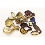 A large collection of 19th and early 20th century Meerschaum pipes and cheroot holders,