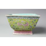 A Chinese square section bowl, Daoguang seal mark,